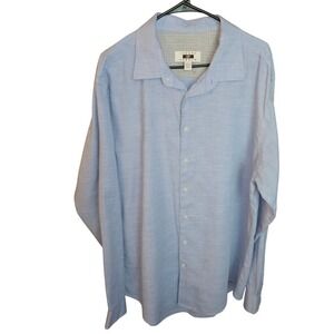 Joseph Abboud Big Tall 2XLT Blue Long Sleeve Button Down Dress Shirt Men's